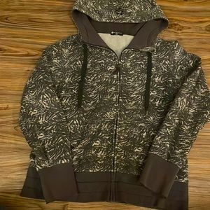 Tuff athletics, grey and dark grey soft zip up